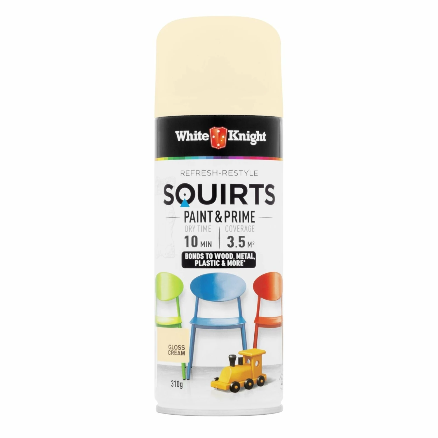 Brand new ✨ Australia Sale - White Knight 310g Cream Gloss Squirts Spray Paint 😍 3 Brand new ✨ Australia Sale - White Knight 310g Cream Gloss Squirts Spray Paint 😍