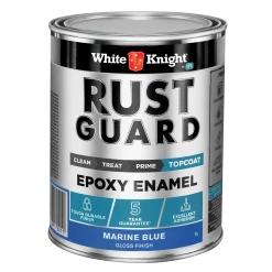 Cheapest 🎁 Australia Sale - White Knight Rust Guard Gloss Marine Blue Epoxy Enamel Paint - 1L 🎁