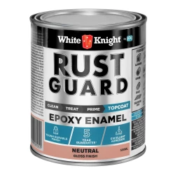 Cheapest 💯 Australia Sale - White Knight Rust Guard Gloss Neutral Epoxy Enamel Paint - 0.5L Cream 🎁