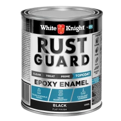 Top 10 ๐คฉ Australia Only - White Knight Rust Guard Flat Black Epoxy Enamel Paint - 0.5L ๐