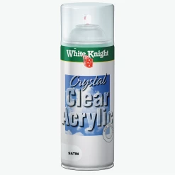 Deals ⭐ White Knight 310g Satin Crystal Clear Spray Paint Clear Satin - To Australia ❤️