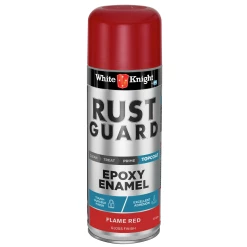 Hot Sale 🌟 Australia Sale - White Knight Rust Guard 310g Gloss Flame Red Epoxy Enamel Spray Paint 🧨