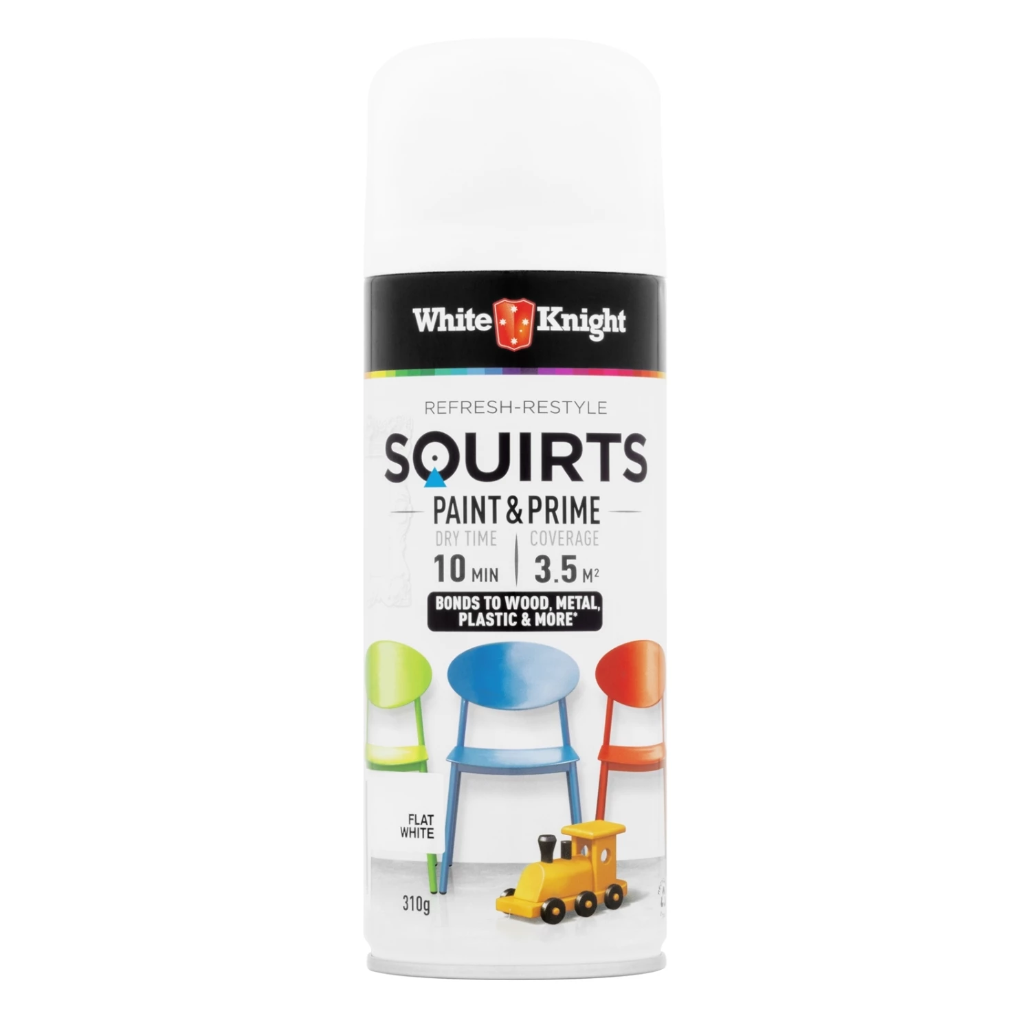 Deals ⌛ White Knight 310g Flat White Squirts Spray Paint - To Australia ⌛ 3 Deals ⌛ White Knight 310g Flat White Squirts Spray Paint - To Australia ⌛