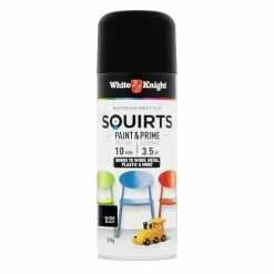 Flash Sale 👏 Australia Only - White Knight 310g Black Gloss Squirts Spray Paint 💯