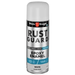 Best Sale ✔️ White Knight Rust Guard 310g Gloss White Epoxy Enamel Spray Paint - To Australia ⌛