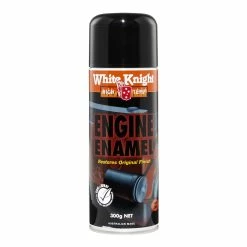 Deals 🧨 Australia Only - White Knight 300g Flat Black Hi Temp Engine Enamel Spray Paint 😉